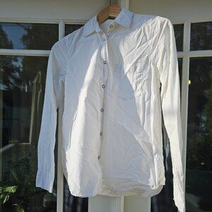 Madewell White relaxed cotton button up